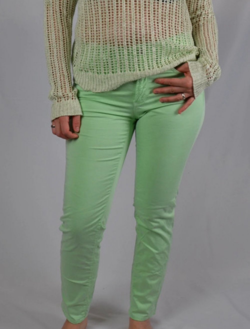 Hellgrüne Jeans