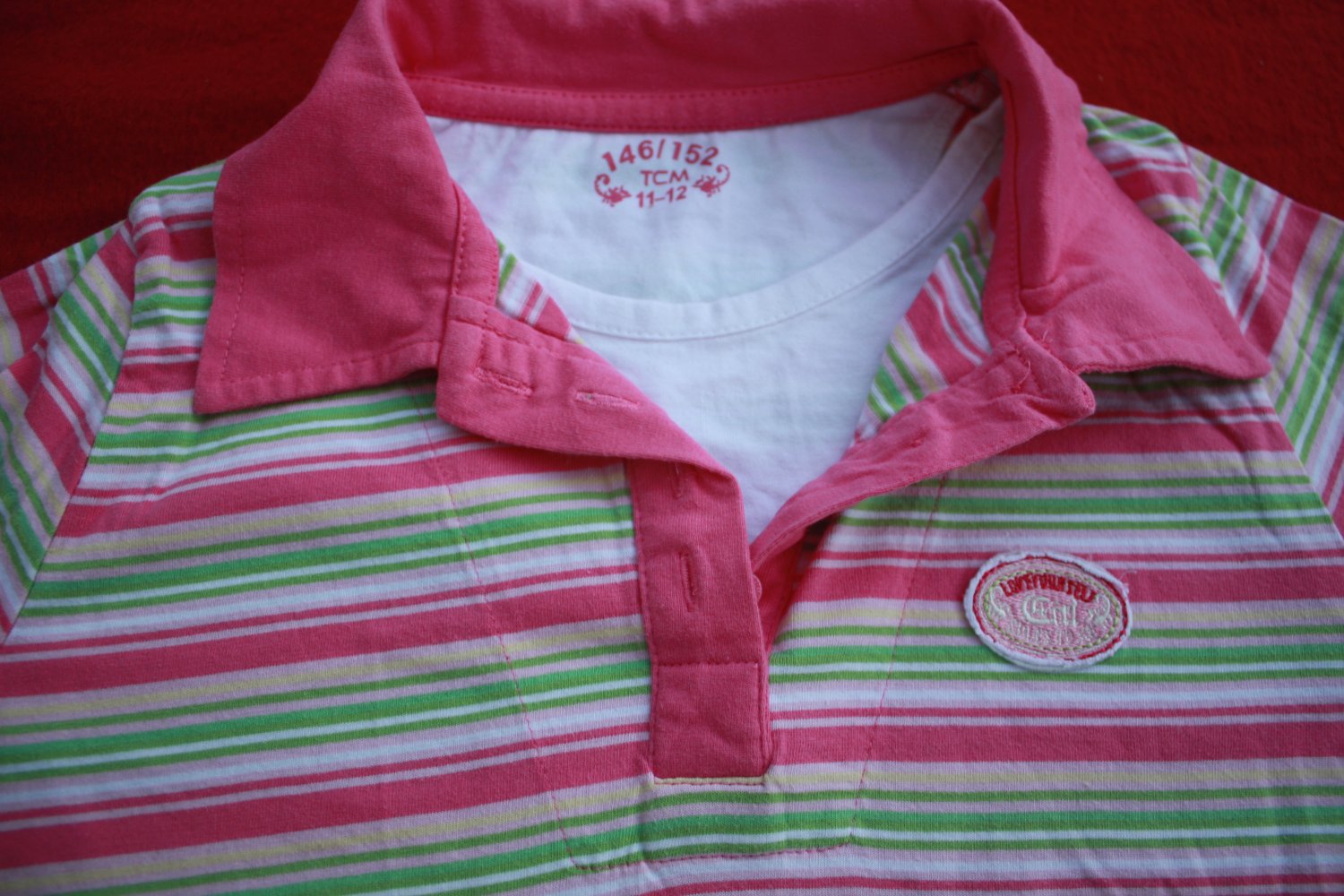 gestreiftes Langarm-Polo-Shirt in Gr. 146/152 von TCM