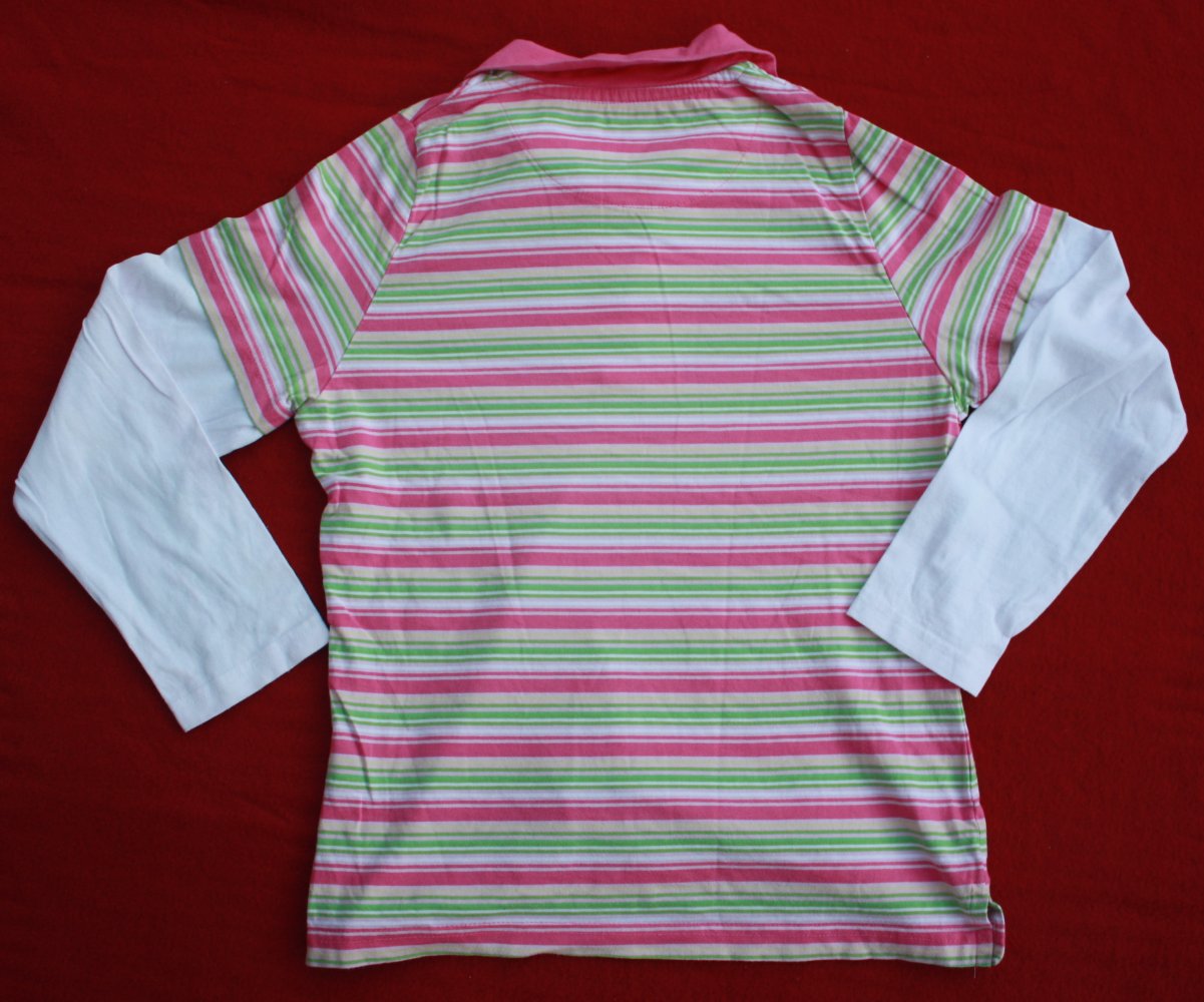 gestreiftes Langarm-Polo-Shirt in Gr. 146/152 von TCM