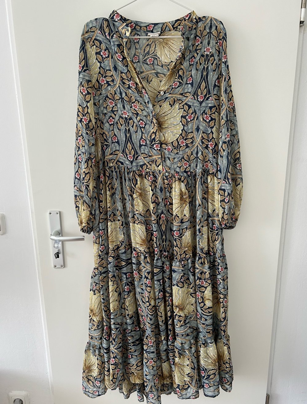Gemusetertes Chiffon Kleid