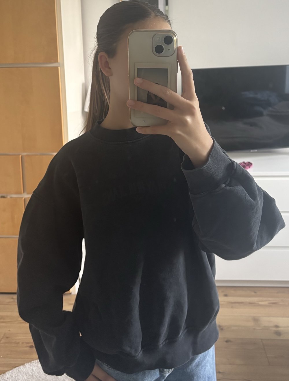 Replay dunkel grauer Pullover