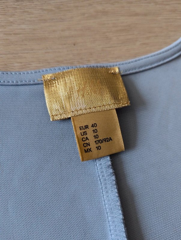 Kleid Hellblau V-Ausschnitt Midikleid Hochzeit Feier Brautjungfer