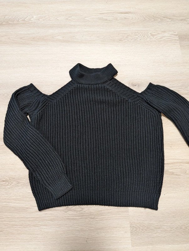 Bohoo Neckholder Strickpullover mit freien Schultern Grobstrick