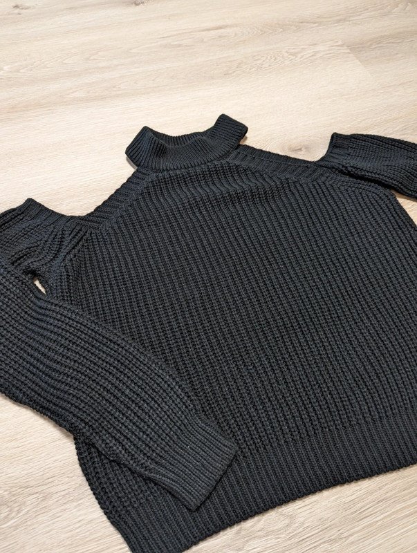 Bohoo Neckholder Strickpullover mit freien Schultern Grobstrick