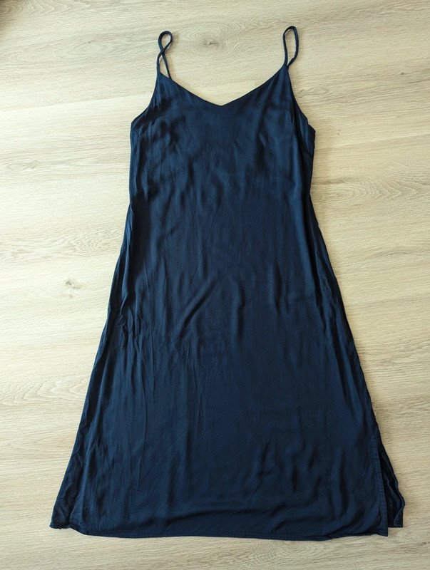 Armedangels Sommerkleid Marienblau Atmungsaktiv fair trade V-Ausschnitt