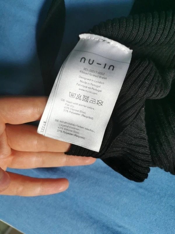 Nu-in ribbed knitted Bralette auf Viscose nur 1 Mal getragen Oberteil bralet
