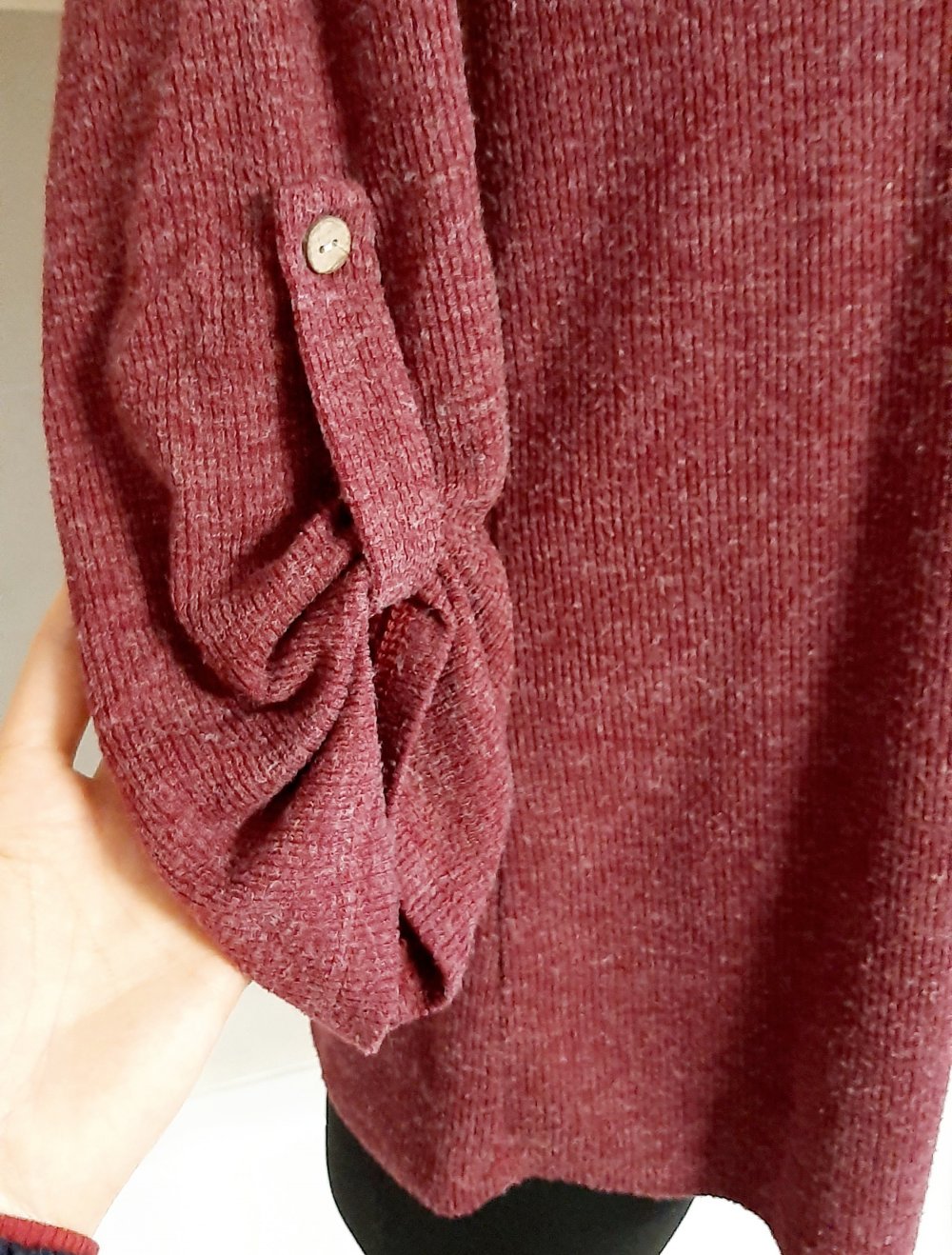 Strickshirt mit Reißverschluss S