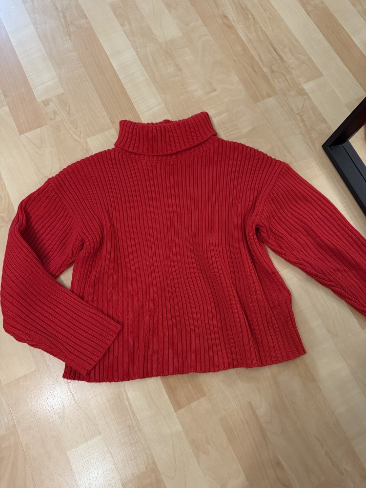 Shein Rollkragen Strickpullover rot S 36