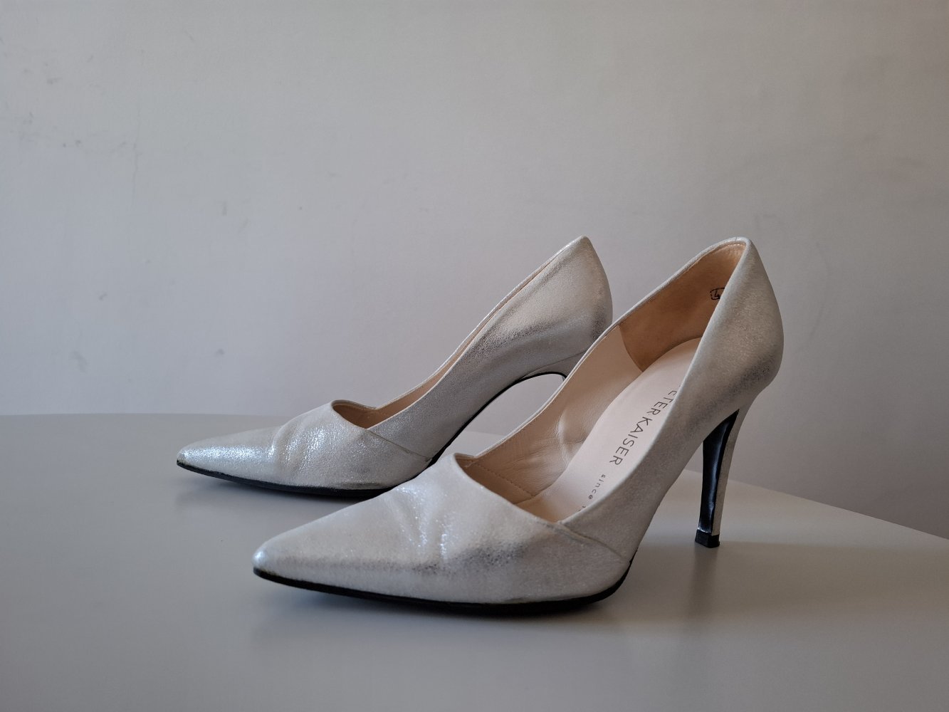 Silberne Peter Kaiser Lederpumps