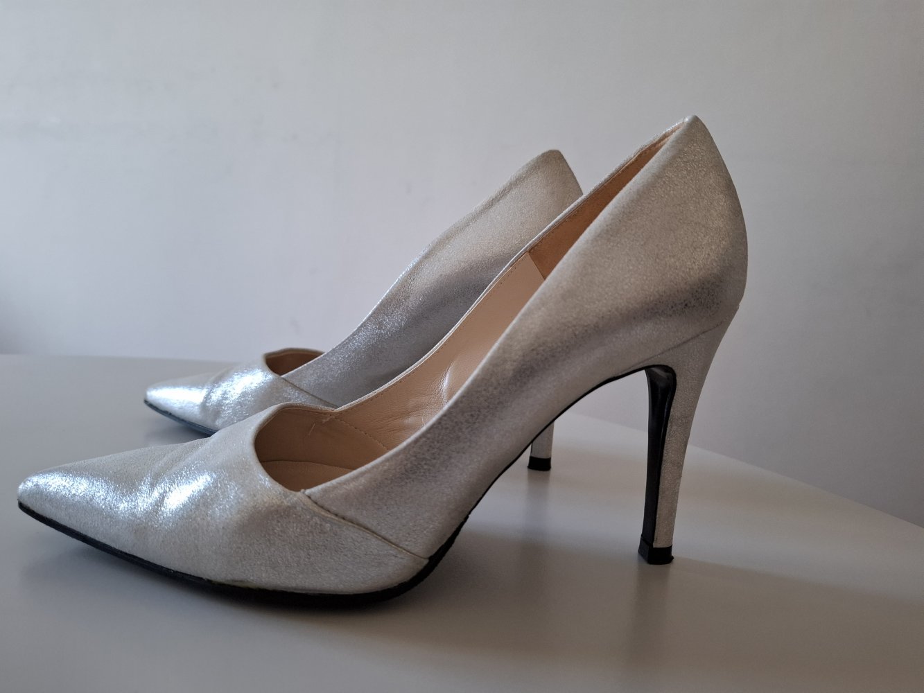 Silberne Peter Kaiser Lederpumps