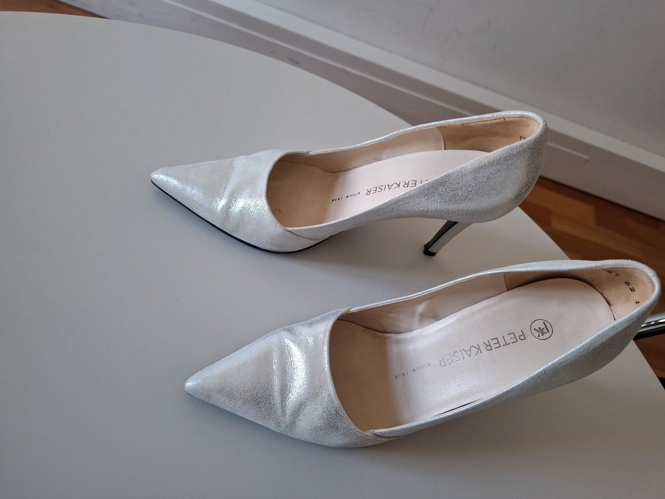 Silberne Peter Kaiser Lederpumps