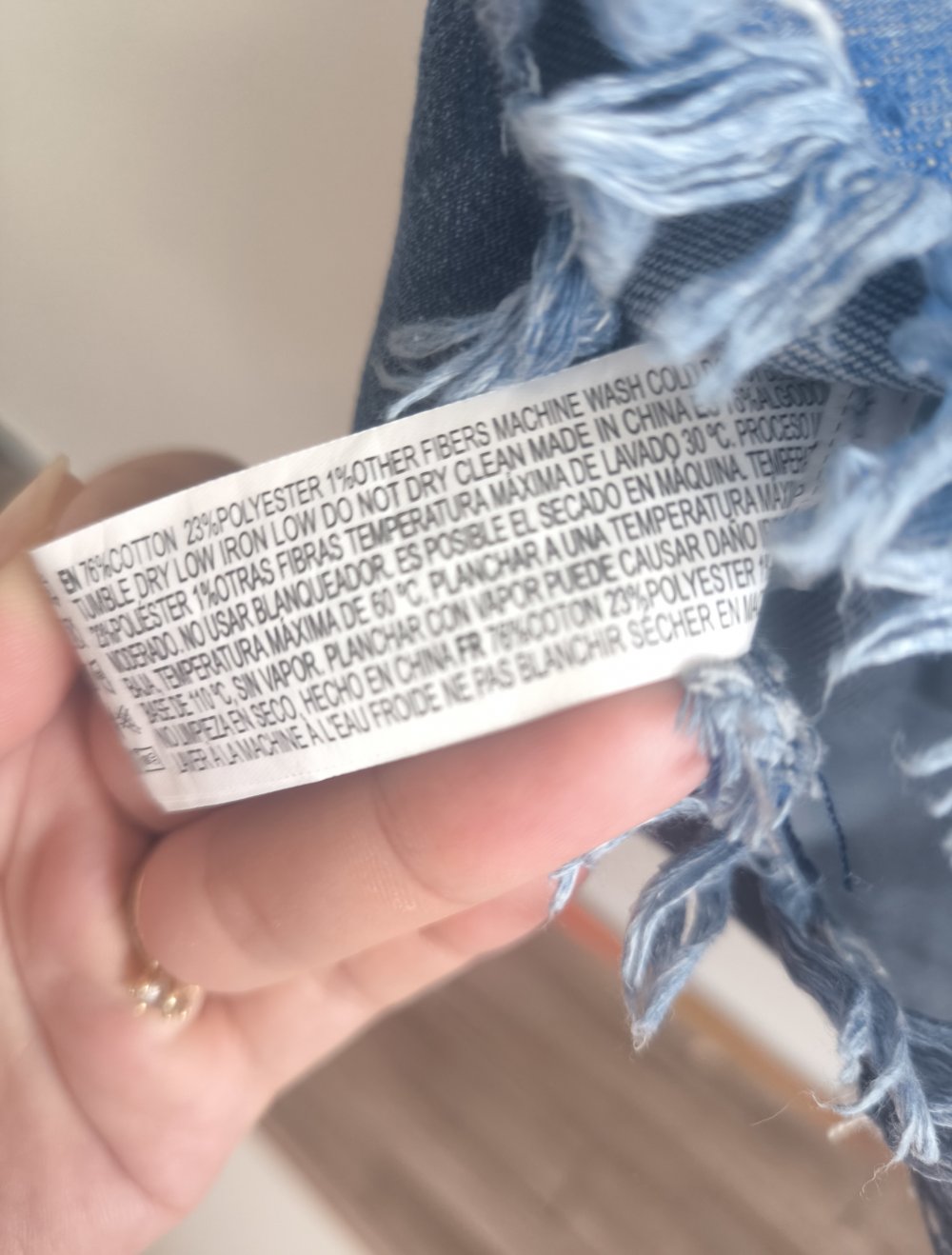 Forever 21 Denimjacke Jeansjacke zum Binden 3/4 Ärmel Blau Gr.S 36