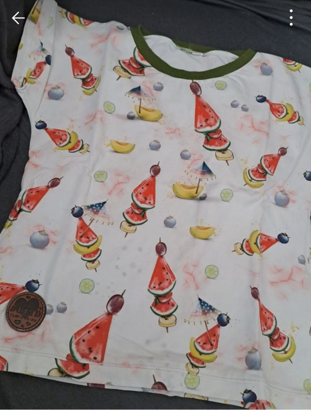 T-Shirt mit Melonenmotiv - Handmade