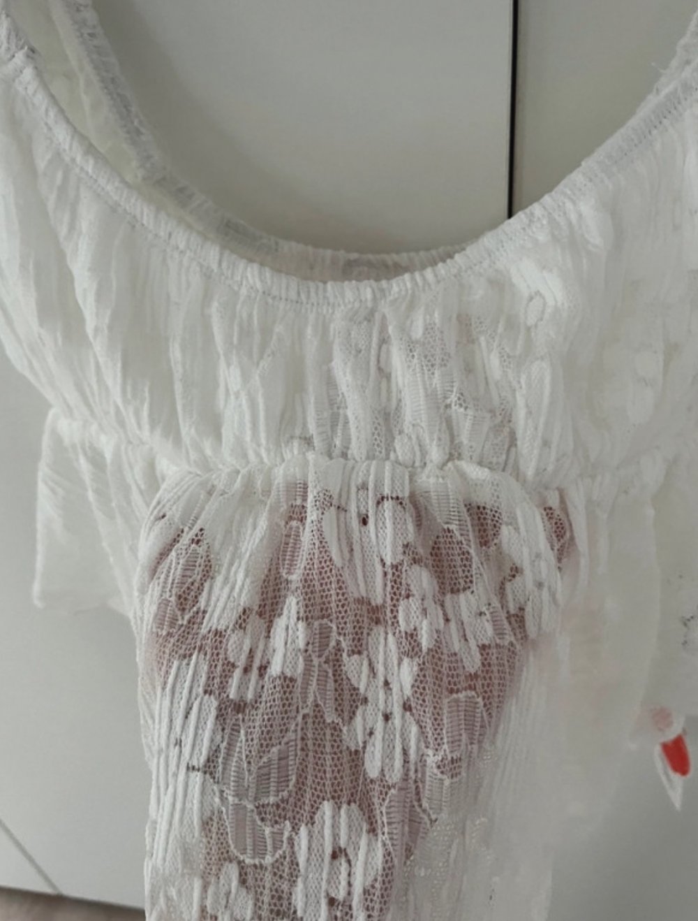 Cider Crop top gestricktes Mesh Blumenmuster neu mit Etikett in M