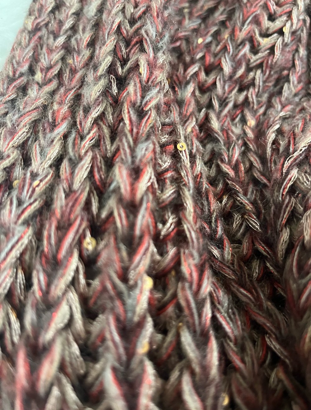 Schal Schale bunt burgunderrot braun Glitzer von Takko Fashion