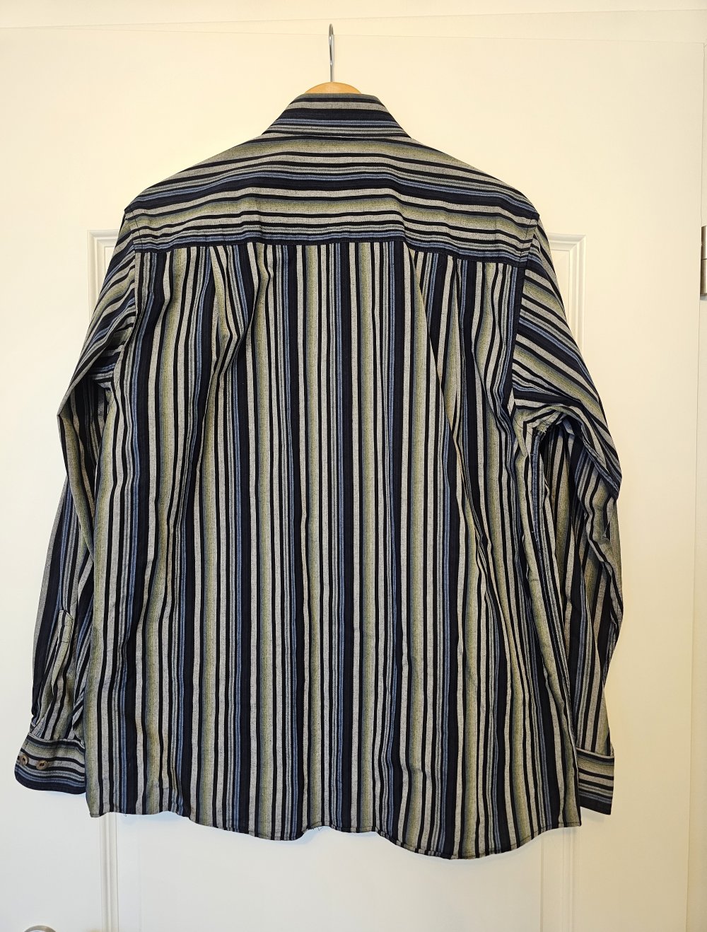 Grün-blau-grau-gestreiftes Hemd von Engbers Gr. L
