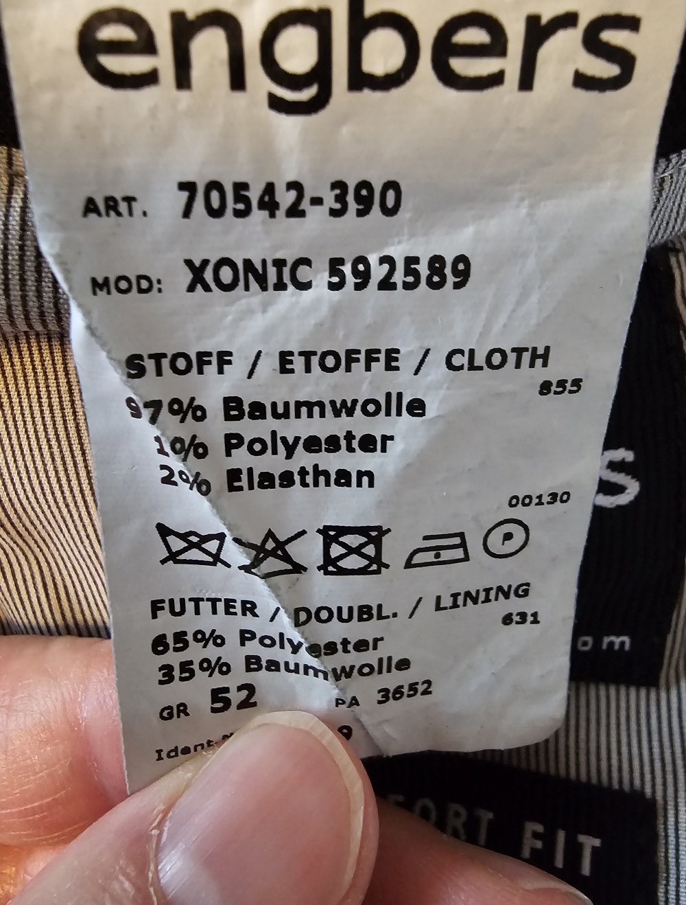 Schönes, schwarzes Freizeitsakko von Engbers Größe 52