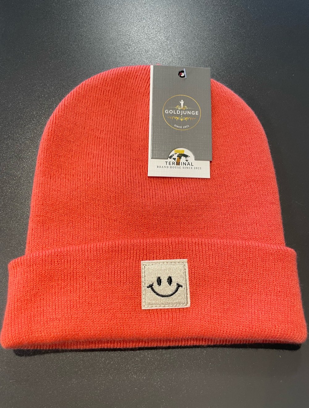 Goldjunge Beanie Happy coral