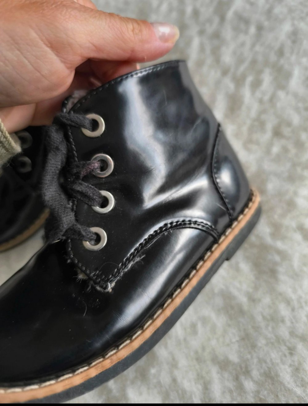 Zara Lederschuhe mit warmen Futter in gr 24 neuwertig