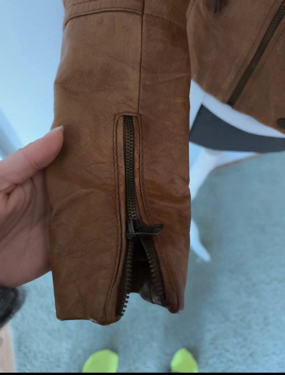 Zara Leder Biker Jacke in gr XS/S