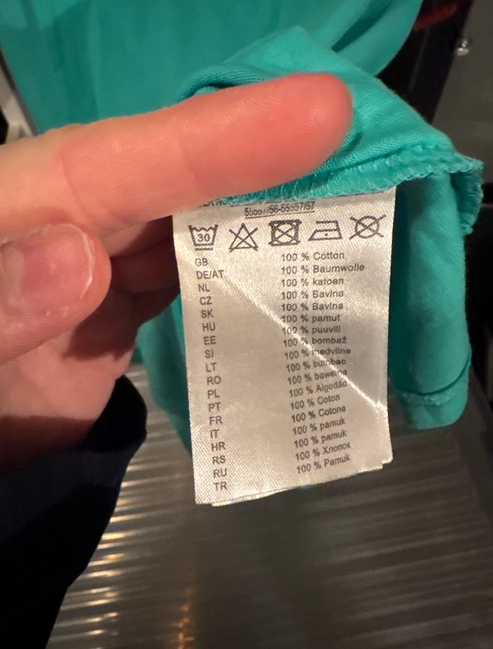 Türkis einfarbiges Basic tshirt M