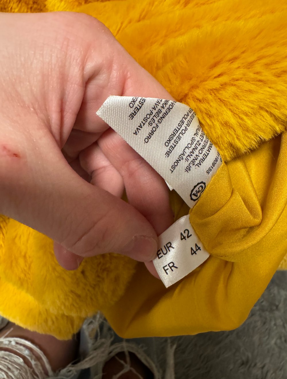 flauschige Teddy Jacke gelb M