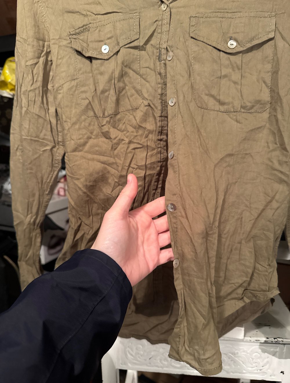 Schöne Khaki Bluse