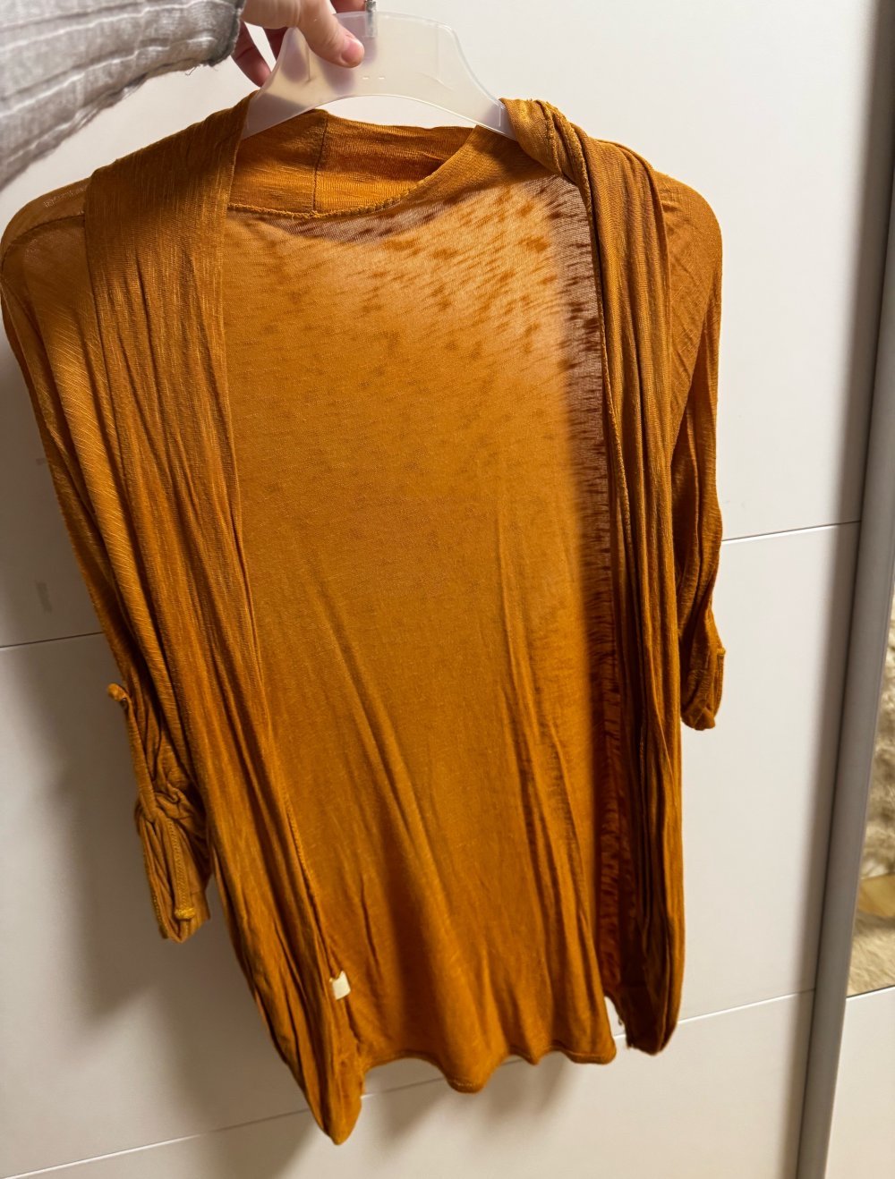 Senf gelber Cardigan