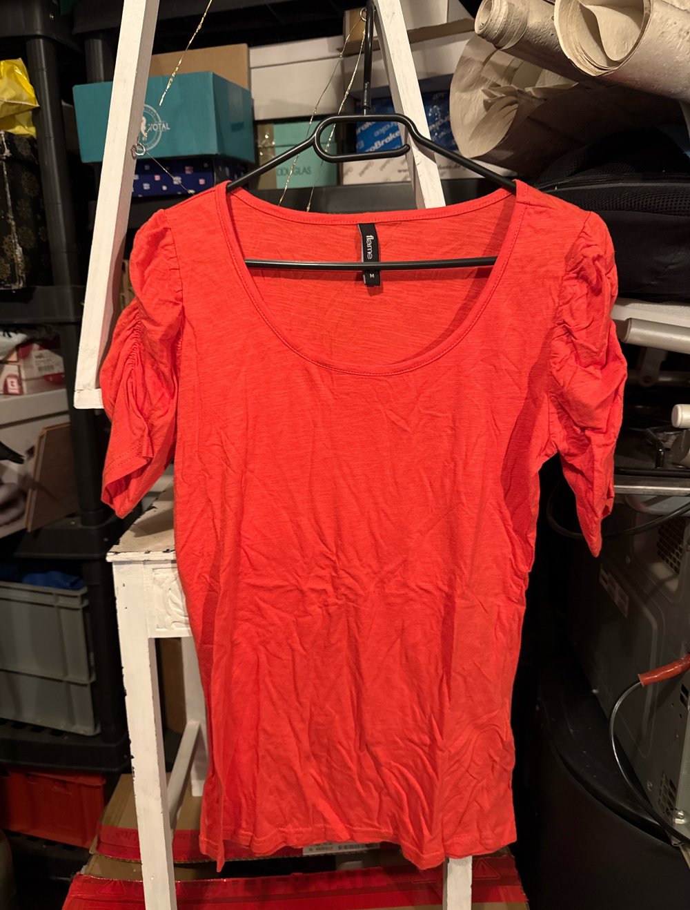 Long Oberteil M orange rot