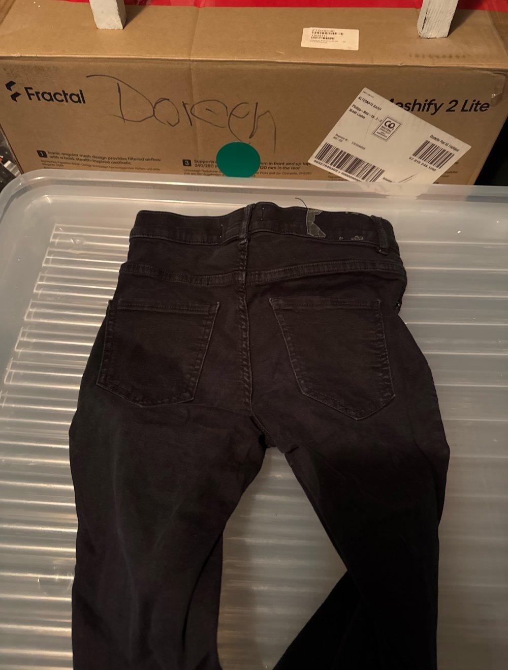 Schwarze enge Jeans Alex