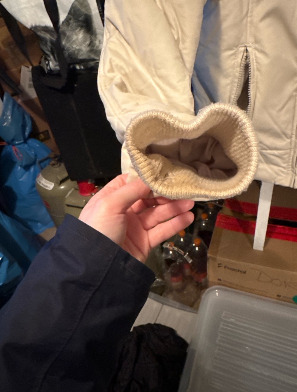schön beige Winter Parka