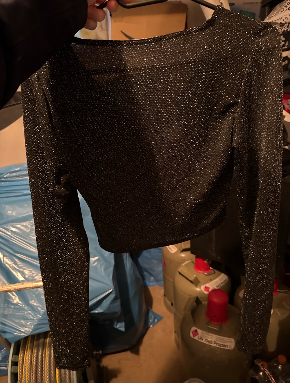 sehr schönes bauchfreies Glitzer Oberteil