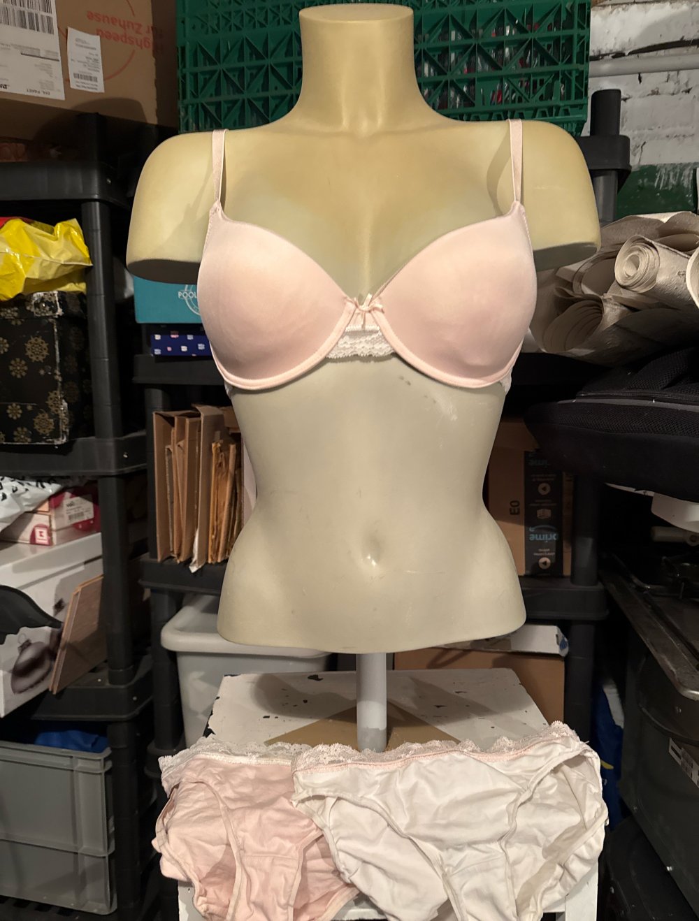 rosa bh Set mit spitze