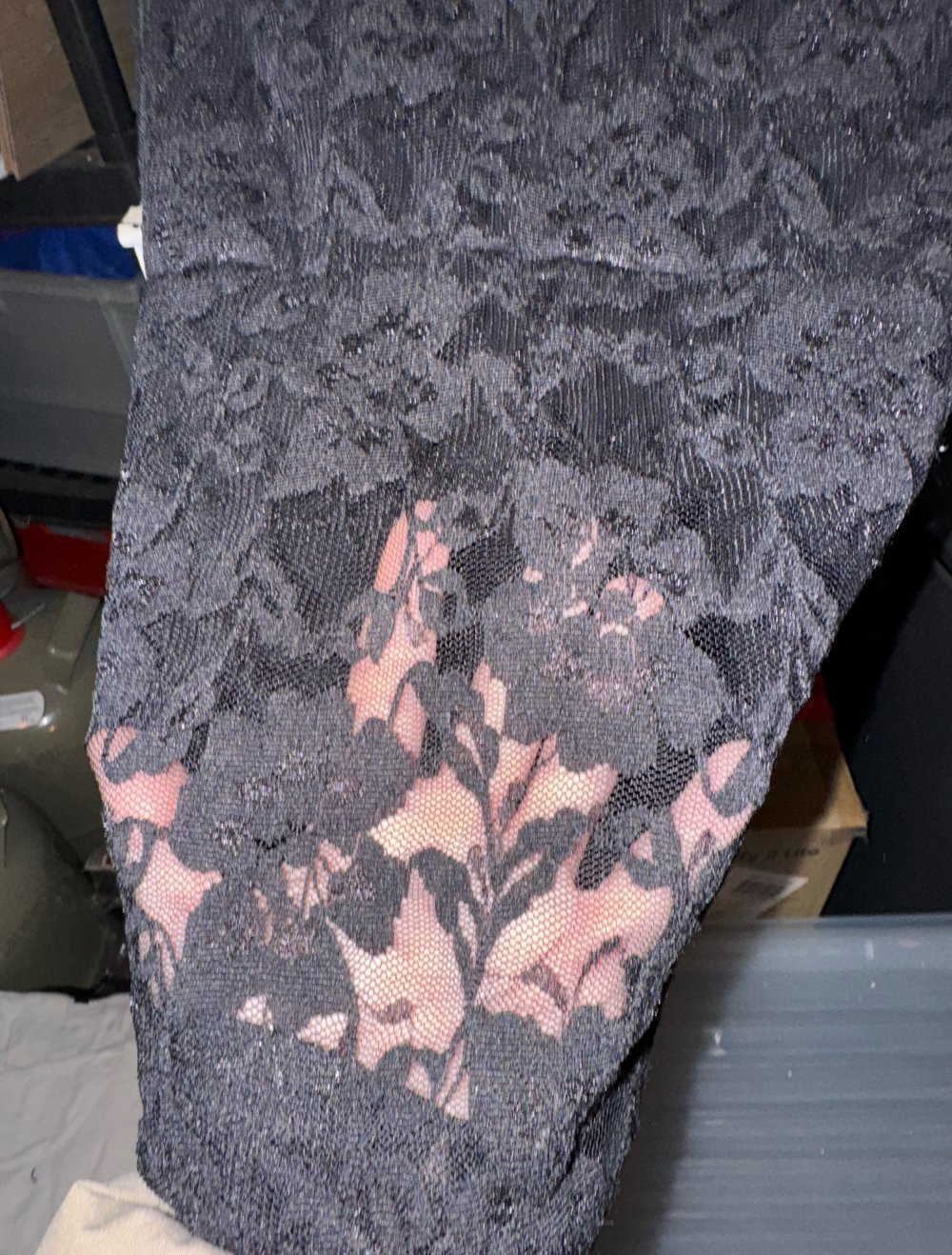 elegantes spitzen top schwarz 36/38