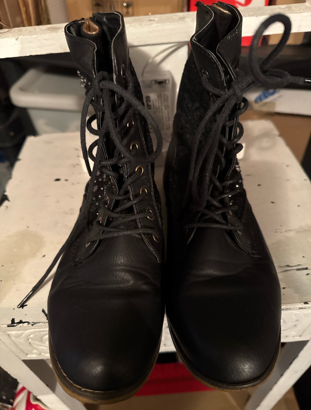 Schöne Strass Stiefeletten 37
