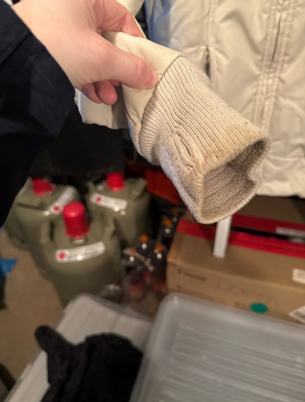 schön beige Winter Parka