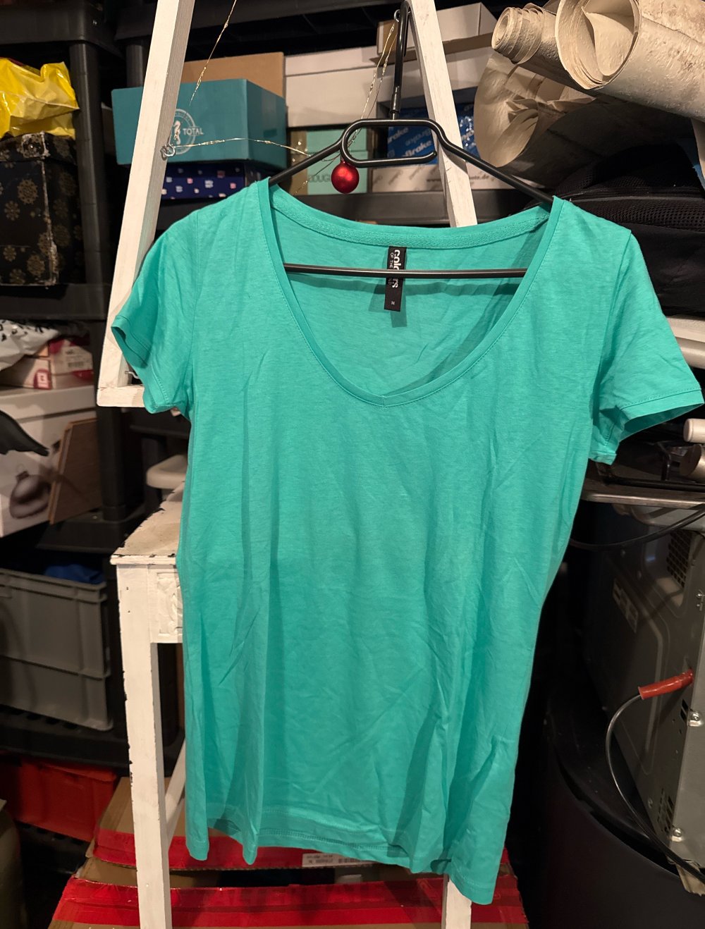 Türkis einfarbiges Basic tshirt M