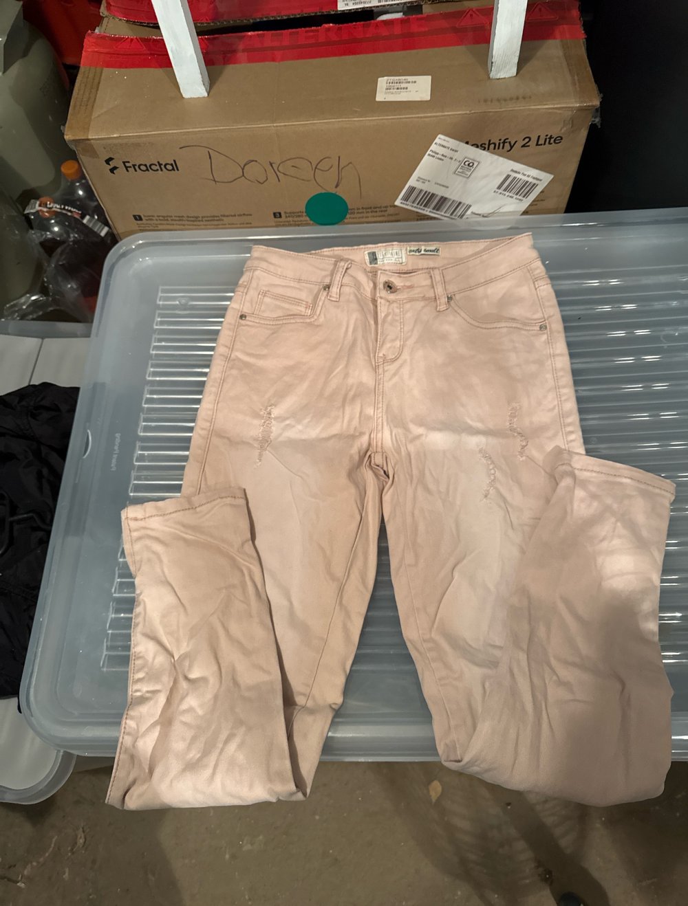 schöne rosa Jeans Hose