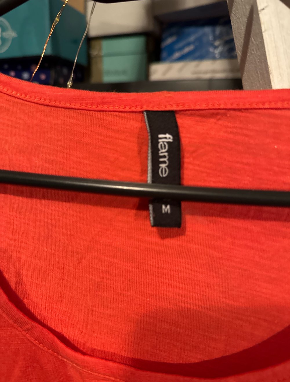 Long Oberteil M orange rot