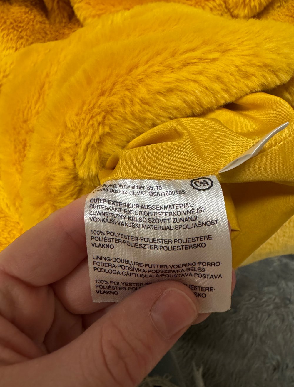 flauschige Teddy Jacke gelb M