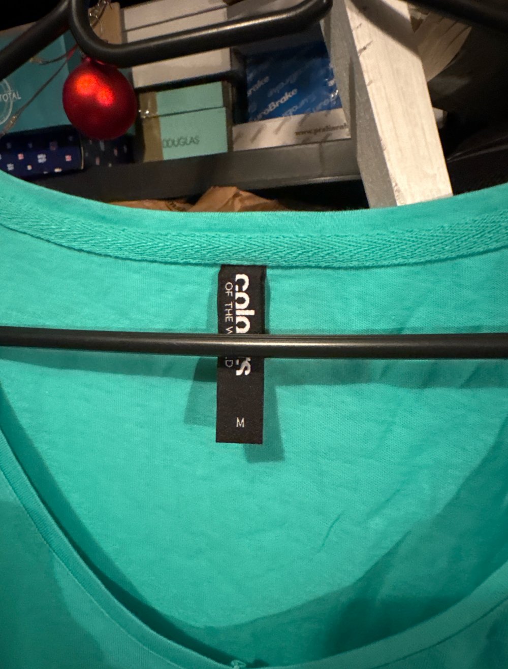 Türkis einfarbiges Basic tshirt M