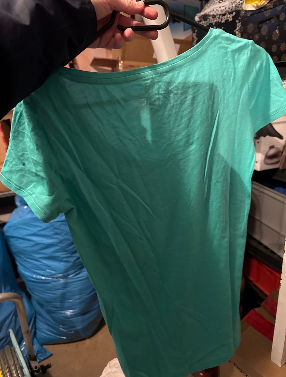 Türkis einfarbiges Basic tshirt M