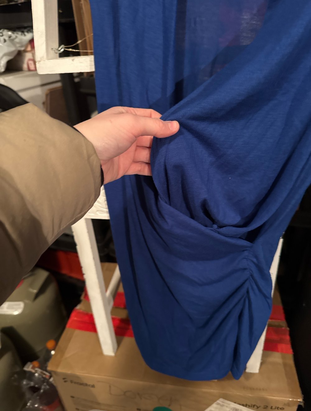 schönes elegantes dunkel blaues Shirt S