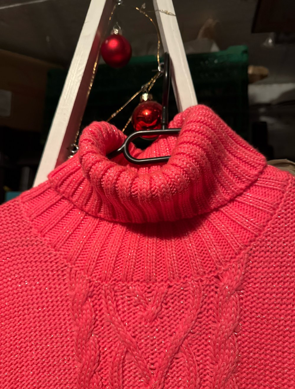 Kinder Strick Kleid 158 schönes strahlendes pink mit Glitzer