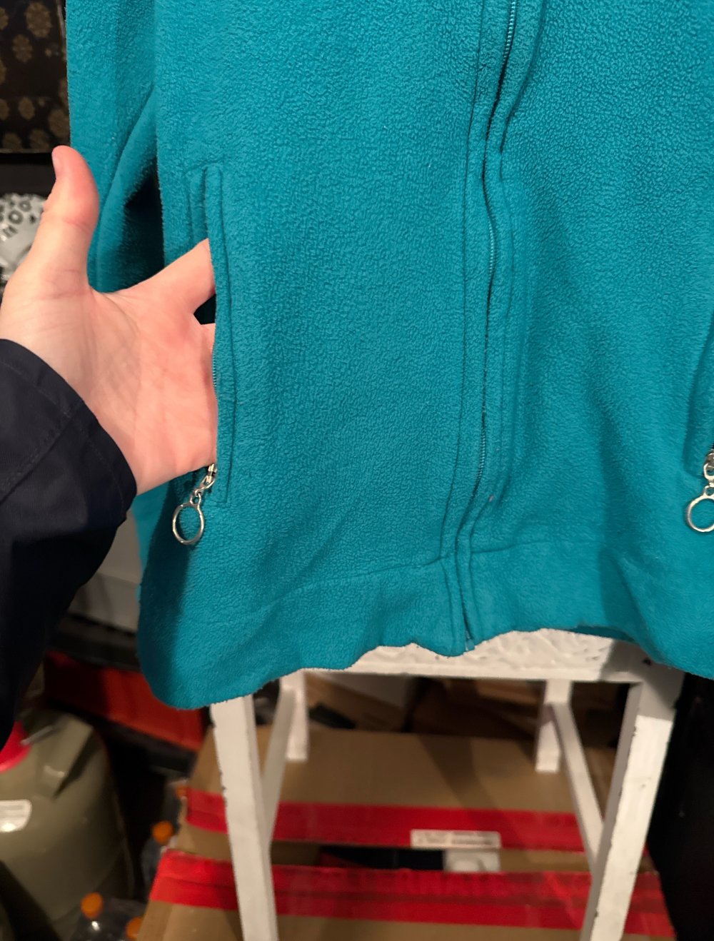 schöne türkise Nicci Plüsch Jacke S