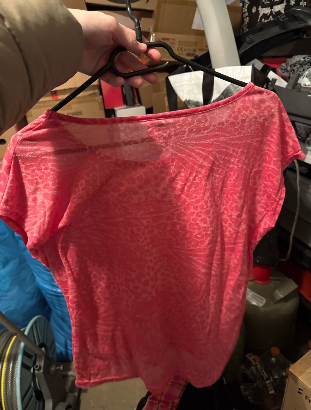 Schönes Pinkes tshirt mit Leo Print M