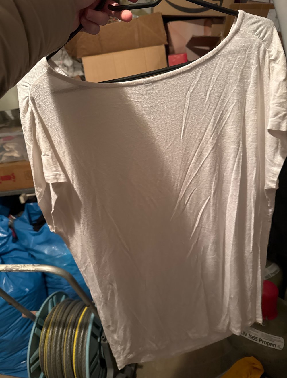 schönes Glitzer weises tshirt S