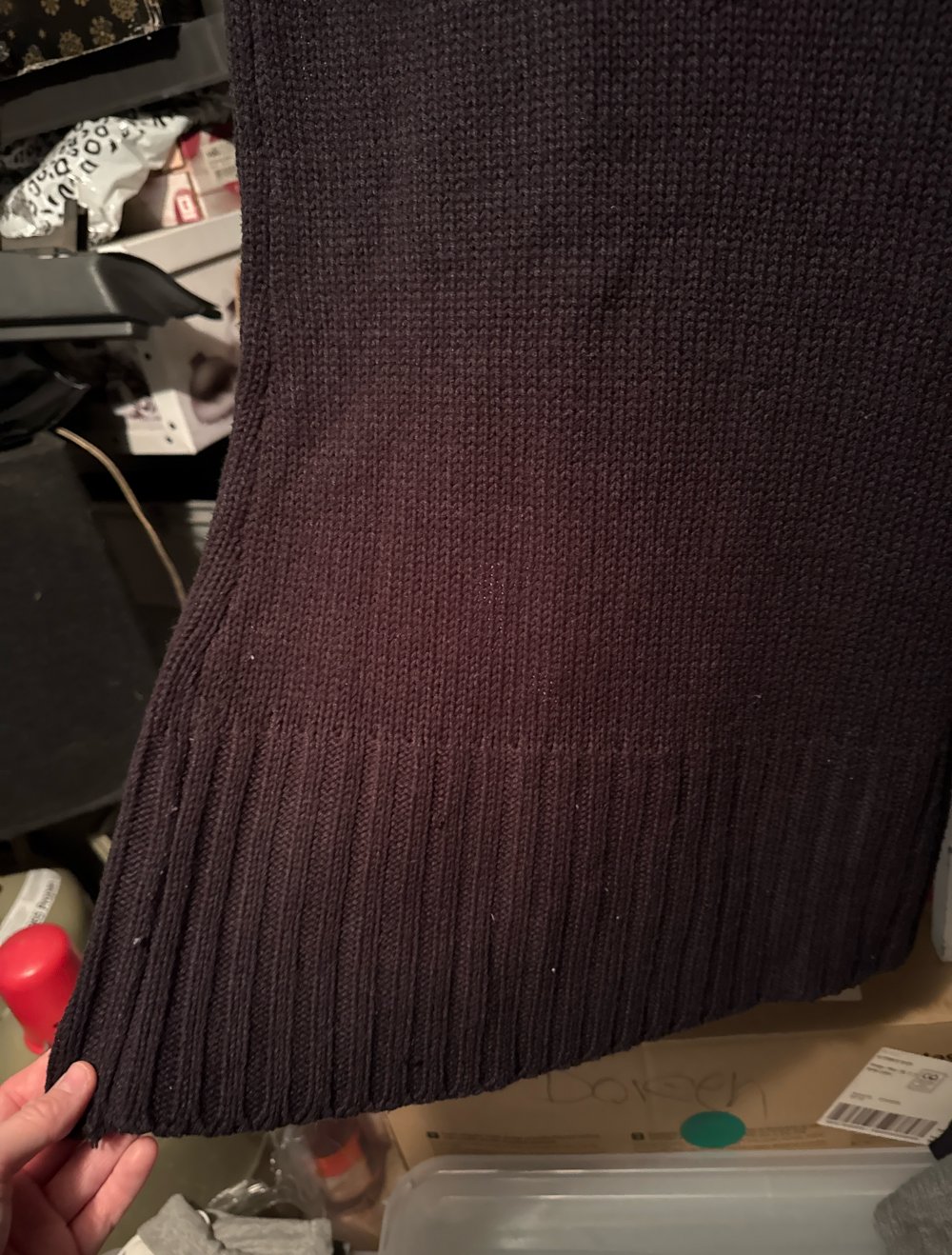 schönes schwarzes Strick Kleid