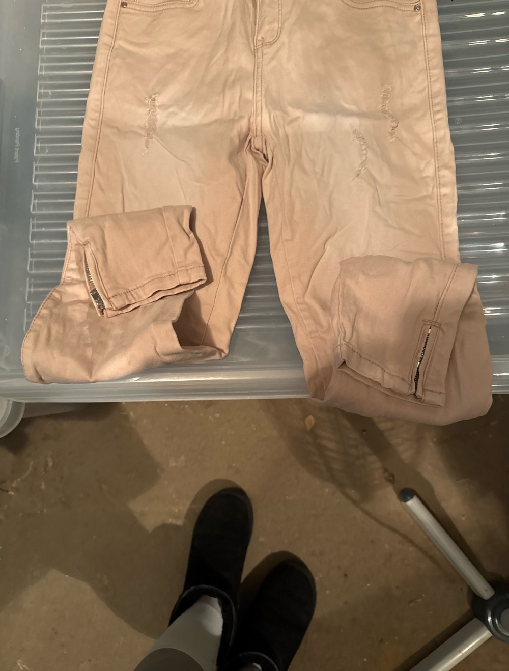 schöne rosa Jeans Hose