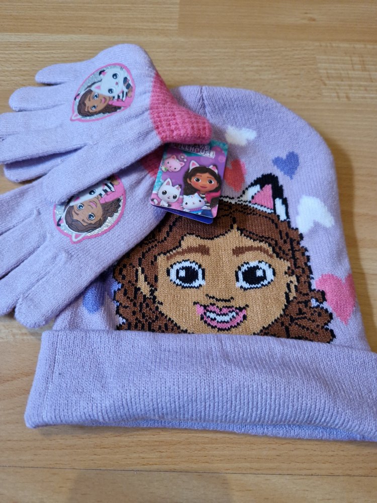 Neu Set Mütze mit Handschuhen Disney Dobbys Dollhause